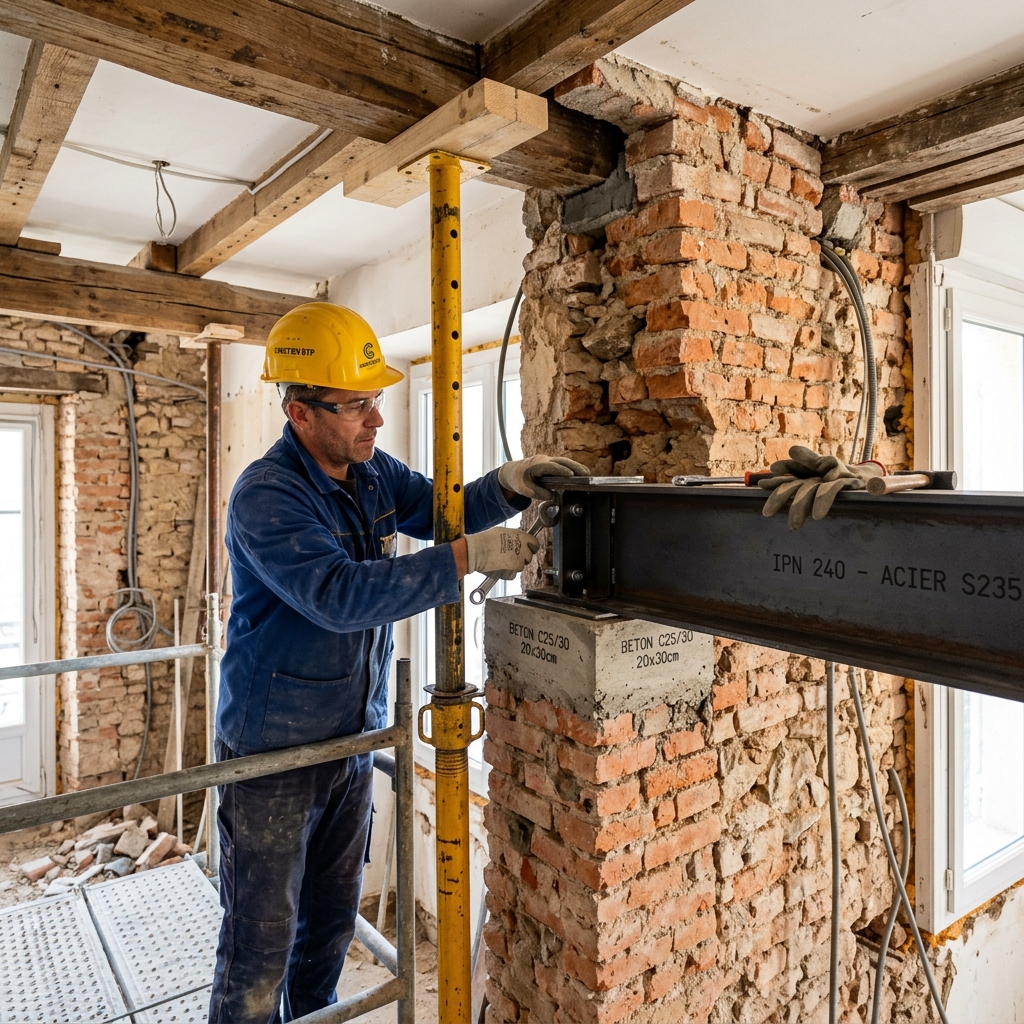 Démolir un Mur Porteur : Prix, Étapes & Précautions en 2026